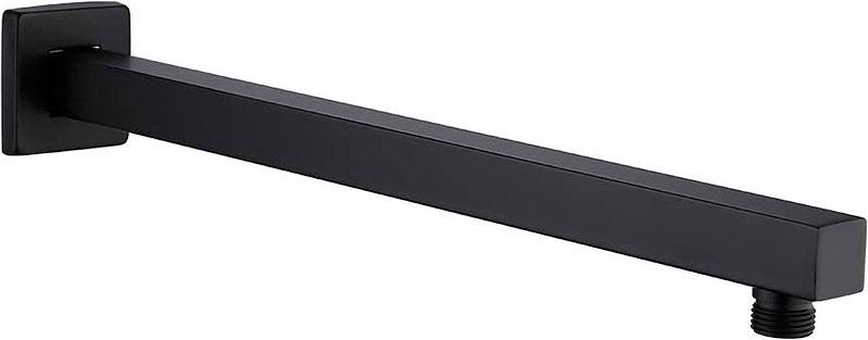 Кронштейн для верхнего душа 400 мм, квадратный, цв.черный матовый ZZ