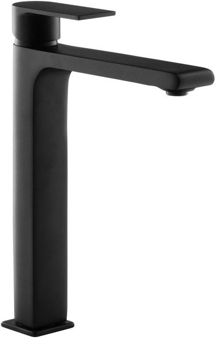 Смеситель для раковины, высокий, цв.черный матовый ZZ