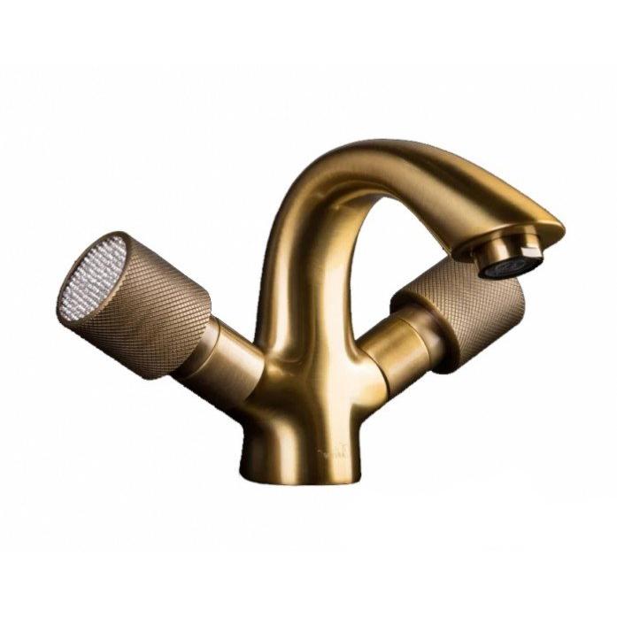 Смеситель для раковины Boheme Royal Cristal 311 латунь/хрусталь, БЕЗ донного клапана, цв. бронза глянец, ZZ