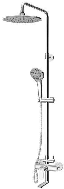 Душевой гарнитур со смесителем для ванны/душа, верхний душ 250мм, душ лейка, душ.шланг 1100мм, хром ZZ