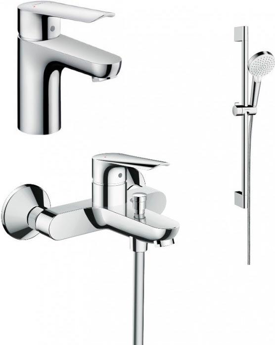 Набор для ванны (смес. д/ванны, смес. д/раковины, душ.гарнитур,71178000+71415000+26532400), (цв.хром), Logis E SetLogisE100C ZZ