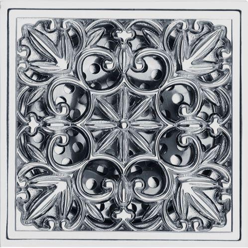 Трап сливной CANYON d40, с декоративной решеткой 100х100 мм, с мех-м обратным клапаном, хром XX