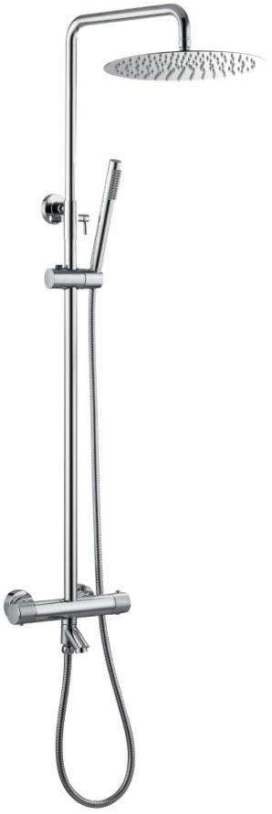 Душевая стойка Uno Chrome c термостатом, излив для ванны, цв. хром, ZZ