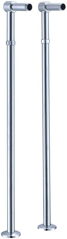 Трубы для подвода воды из пола для смесителя на ванну, компл. 2 шт. Brillante, хром ZZ