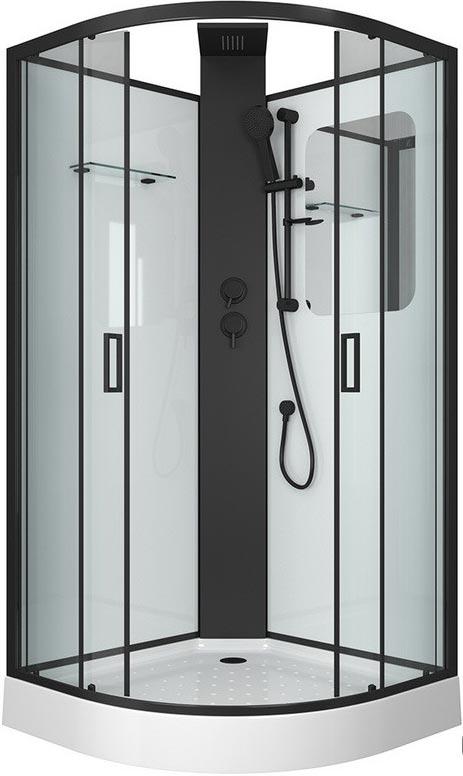 Душевая кабина Grossman GR-250 100x100 см, цвет профиля черный, стекло тонированное, ZZ