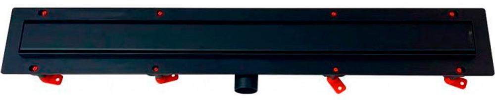 Водоотводящий желоб 650 мм MCH, боковой выпуск, комбинированный затвор, сливом D 40, с решеткой под плитку, цв. черный, ZZ