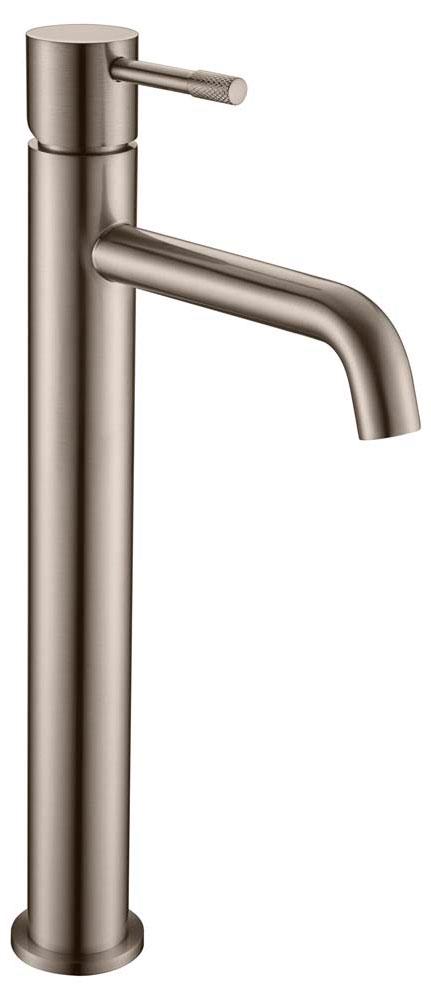 Смеситель высокий для раковины Uno 462-NB Nikel Brush, высота излива 23.5 см, цв. никель брашированный, ZZ