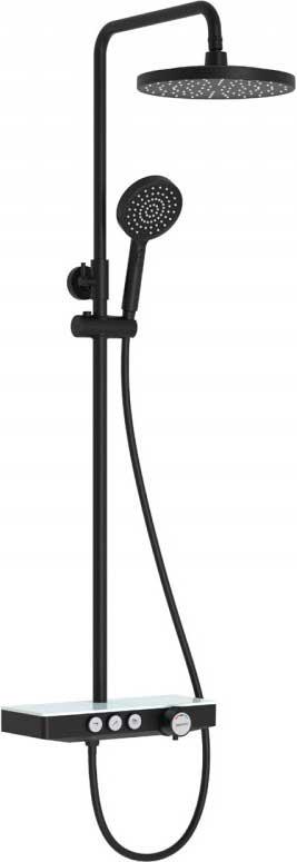 Смеситель для ванны с душем MORANS,  верхний, ручной душ, см-ль, излив, цв черный, ZZ