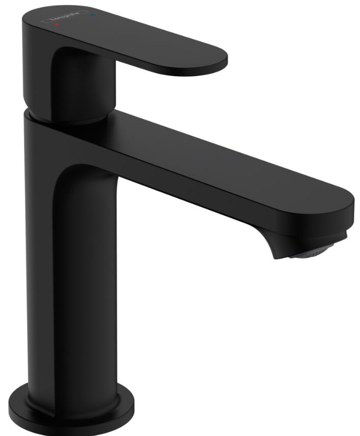 Смеситель для раковины 110, с д/к, (цв.черный матовый), Rebris S ZZ