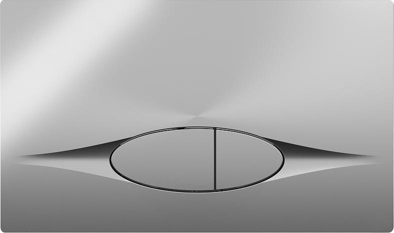 Клавиша двойного смыва для инсталляции, цвет хром