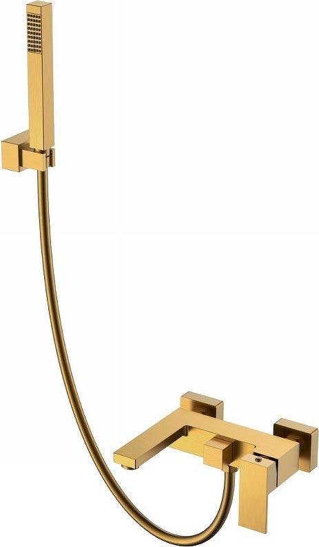 Смеситель д/душа и душа Qubic bronze, душевой гарнитур в комплекте, цв бронза, ZZ