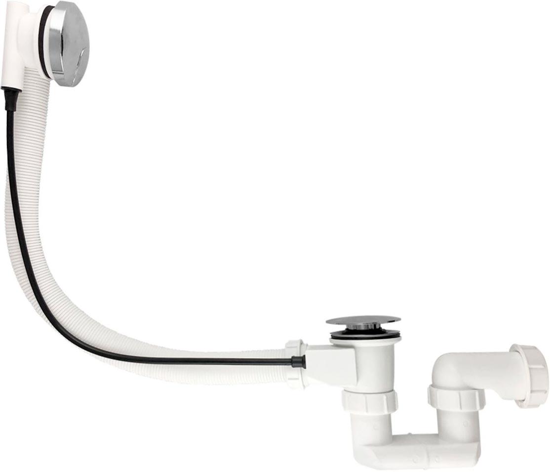 Слив-перелив для ванны, пластик, полуавтомат,  хром ZZ