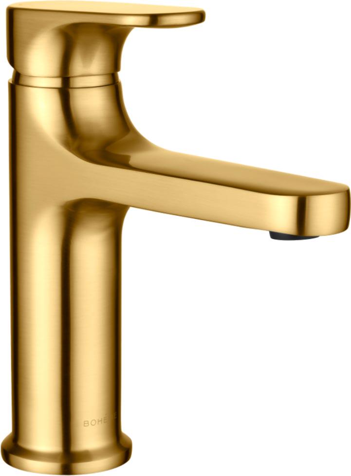 Смеситель для раковины SPECTRE MattGold, БЕЗ донного клапана, цв. золото, ZZ