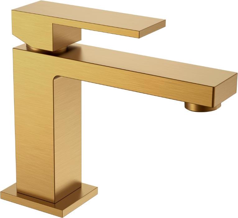 Смеситель для раковины Qubic Bronze, без донного клапана, цв. бронза, ZZ