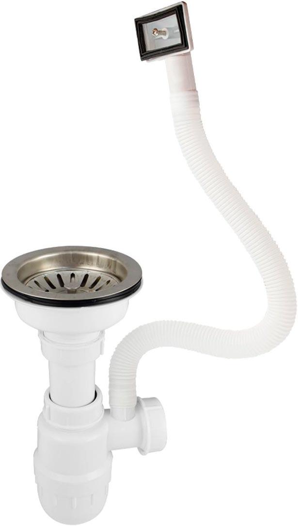 Сифон для кухонной мойки с переливом, без гофры ZZ