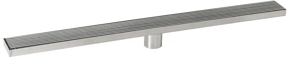 Водоотводящий желоб 800 мм, вертикальный слив, с решеткой в комплекте, из нержавеющей стали, гидрозатвор ZZ