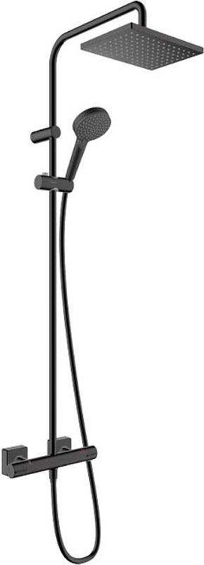 Душевой набор (ручной душ 1 тип струи, держатель, шланг 1,6м), (цв.матовый черный), Rainfinity 100 1jet ZZ