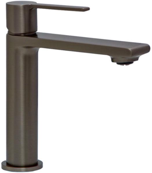 Смеситель для раковины, без донного клапана, цв.оружейная сталь