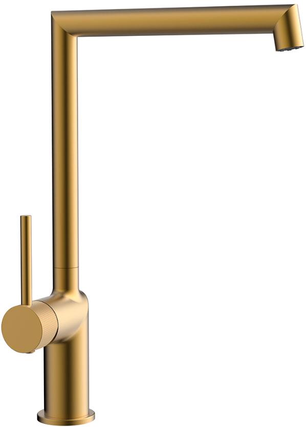 Смеситель для кухни, цв.брашированное золото