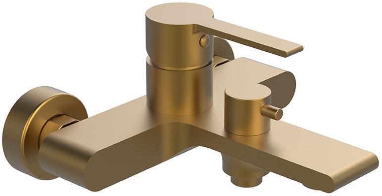 Смеситель для ванны/душа, однорычажный, без душевого гарнитура, цв. брашированное золото