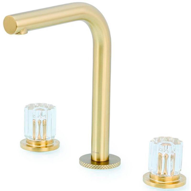 Смеситель на столешницу ELEGANTE matt gold, на три отверстия,  цв. золото матовое,  ZZ