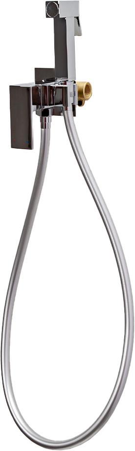 Комплект гигиенического душа (смеситель с внешней и встраив.частью, лейка, шланг), цв. хром, ZZ