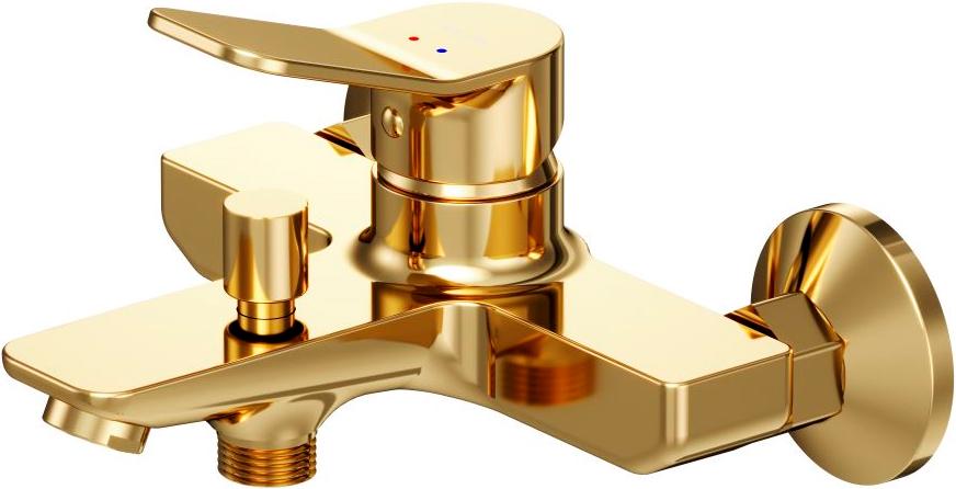 Смеситель для ванны/душа X-Joy, с изливом, без душ.гарнитура, цвет золото глянец ZZ