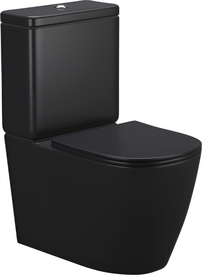 Унитаз-компакт Импульс, безободковый,цв. черный, ZZ