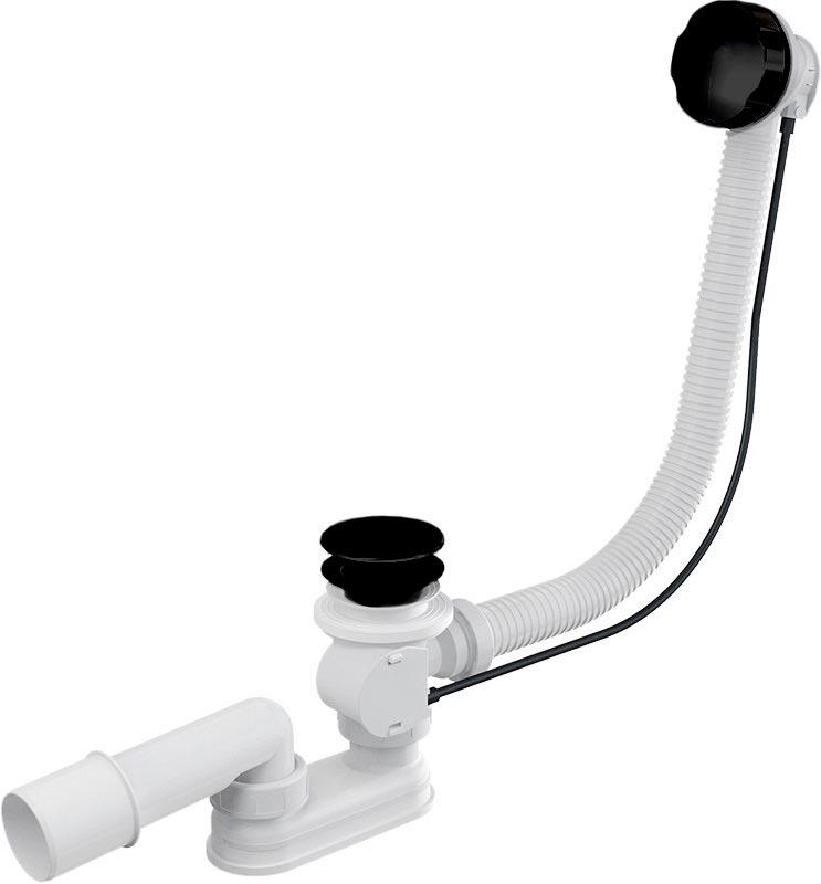 Сифон для ванн FORMY, CITY, Click-Clack 80, черный матовый ZZ