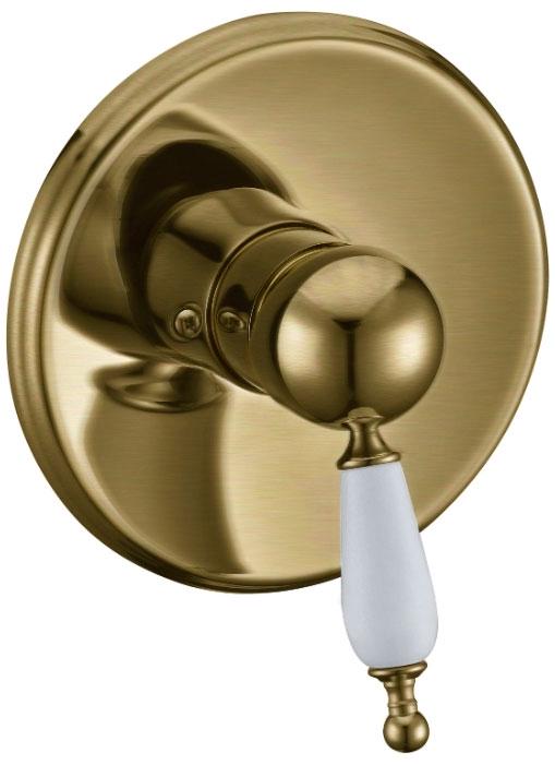 Смеситель д/душа встраиваемый Medici, однорычажный с установочным комплектом, бронза