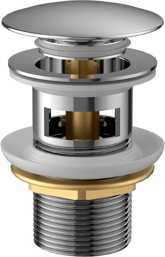 Донный клапан, нажимной click-clack, с переливом, цв.хром ZZ