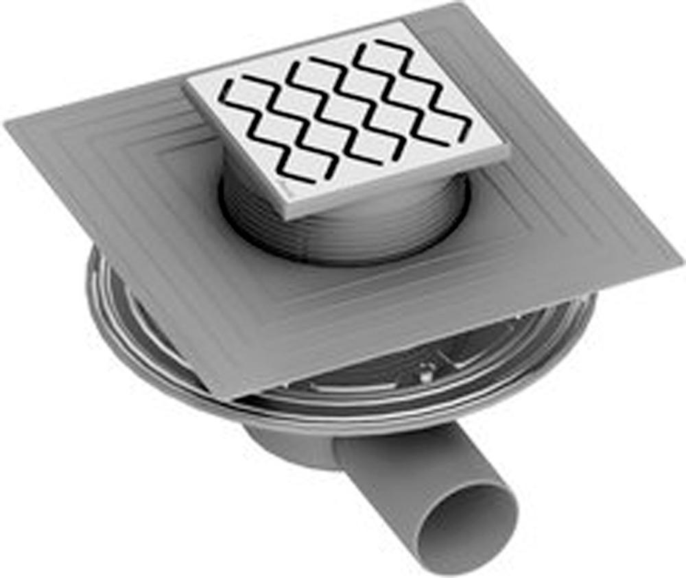 Душевой трап, 10,5*10,5, решетка нержавеющая сталь