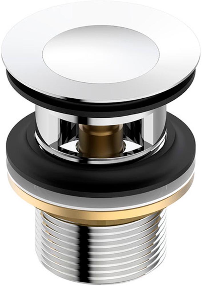 Донный клапан clic-clac для раковин с переливом, цв.хром