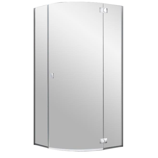 N90RС Душевая кабина NEON полукруглая Chrome 900x900x1950 мм стекло 8мм прозрачное