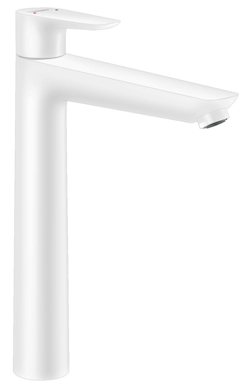 Смеситель для раковины, Высокий, 240, излив 183хh234мм, с д/к, (цв.матовый белый, Talis E ZZ