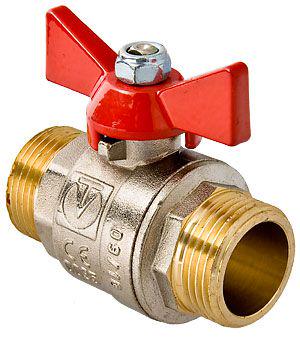 Кран шаровый 1/2", наруж..-наруж. резьба