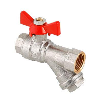 Кран шаровый угловой (с фильтром) 1/2*1/2, внутр./внутр. резьба ZZ