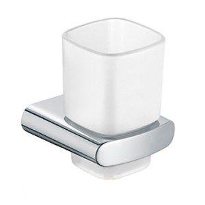 Стакан настенный (цв.хром/стекло мат.) Elegance New ZZ