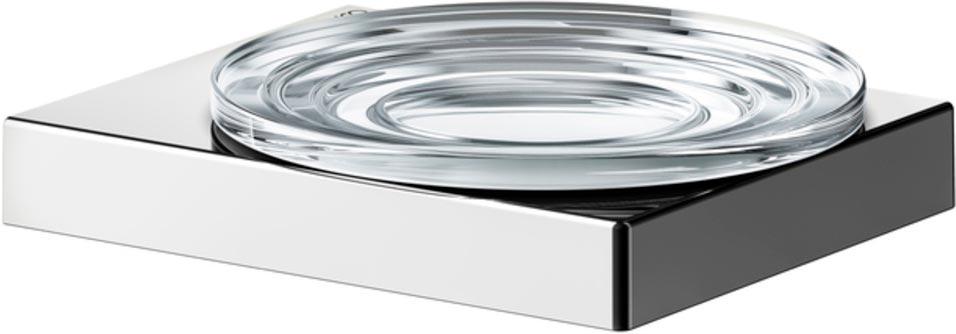 Мыльница настенная, (цв.хром / хрустальное стекло), Edition 90 Square ZZ