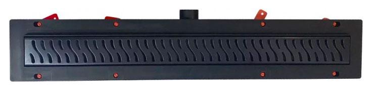 Водоотводящий желоб 850 мм Harmony Black, с решеткой, цв.черный ZZ