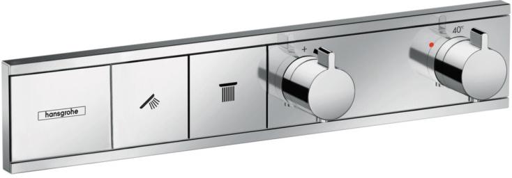 Термостат встраив. в стену для 2 потребит, скрытый монтаж, (наружняя часть, БЕЗ скрытой части арт.15310180, цв.хром), RainSelect ZZ