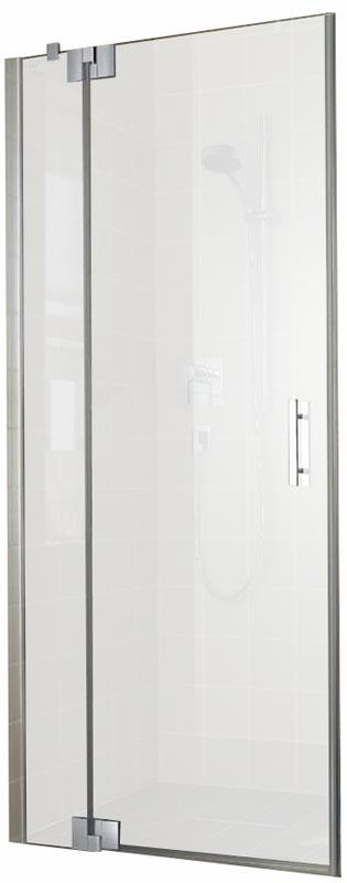 Дверь распаш. с неподв.сегмен, 1200(1185-1210)хh2000мм, вход 681мм, для бок.стенки(правая),(цв. гл.серебро,ст.6мм прозр + Clean), Filia XP ZZ