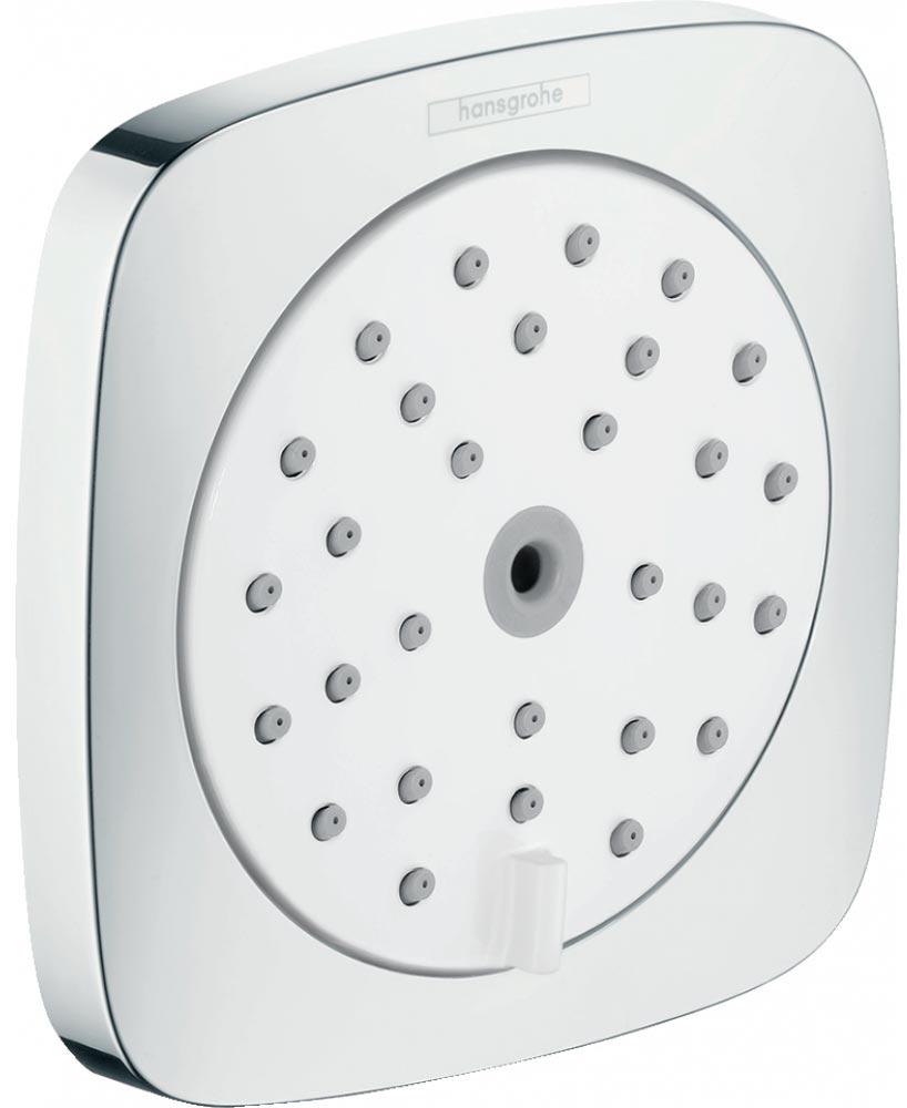 Форсунка боковая 120х120мм (душ. струя d100мм,поворот на 360, цв.белый/хром), PuraVida ZZ