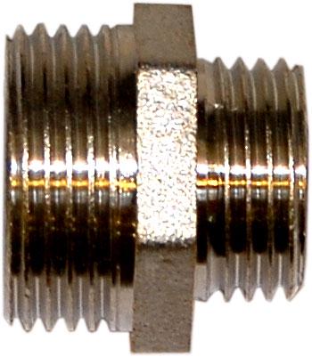 Ниппель двойной с переходом 1/2*3/4 VT 580 (наружная резьба)