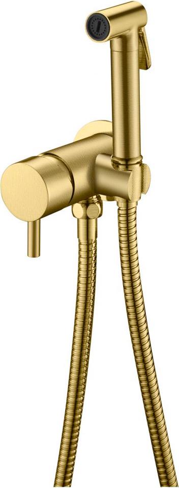 Гигиенический душ, с внутренней частью, цв.матовое золото ZZ