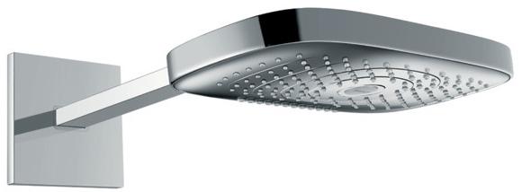 Верхний душ 318x191мм, с настенным держателем 390мм, без скрытой части арт.01800180, (цв.хром), Raindance Select Е 300 3jet XXZZ