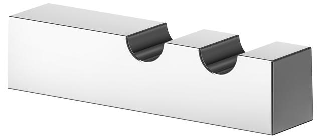 Крючок двойной 88х20мм, (цв.хром), Edition 90 Square ZZ