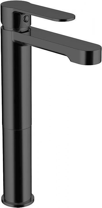 Смеситель для раковины AF300-11B, однорычажный, высокий, цв. черный ZZ