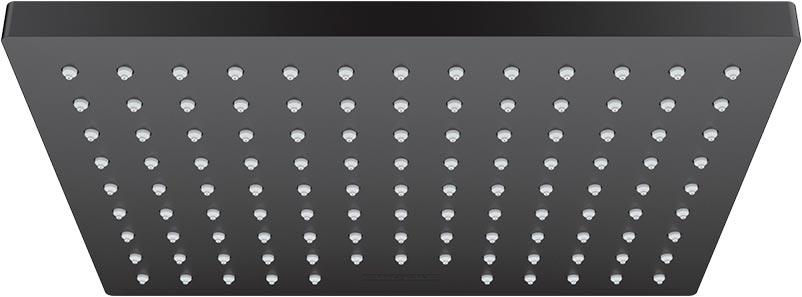 Верхний душ, лейка прямоуг. 230х170мм, 1 тип струи, (цв. матовый черный), Vernis Shape 230 1jet ZZ