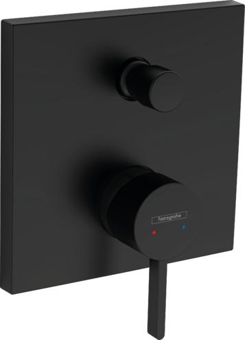 Смеситель для душа с переключателем, встраиваемый в стену, внешняя часть (БЕЗ внутр. части – Ibox арт. 01800180), (цв.матовый черный), Finoris ZZ